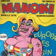 Cómics: MAKOKI (ÉPOCA 1982-1984), NÚMERO 14 (ENERO 1984). PORTADA DE JAVI SOLER: EUROPA ES ASÍN.