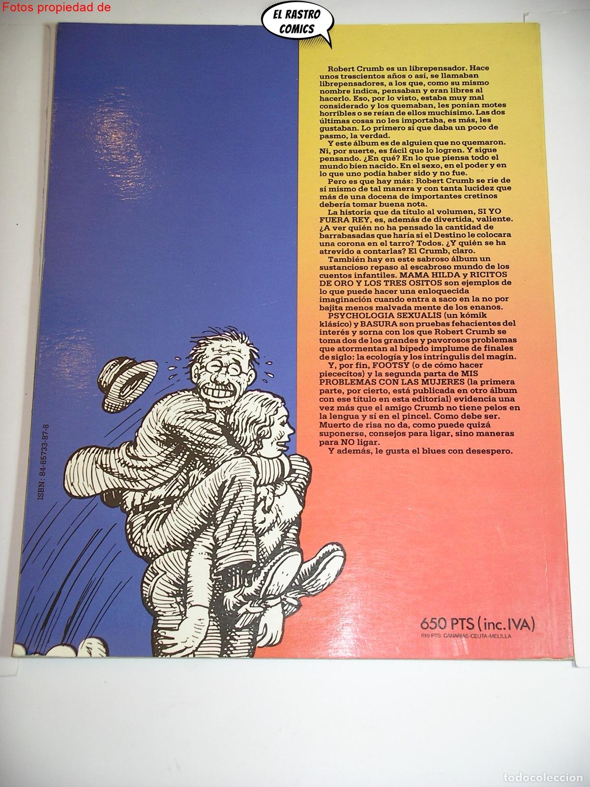C&oacute;mics: Robert Crumb, Si yo fuera Rey, ed. La C&uacute;pula 1&ordf; edici&oacute;n 1988, 9D - Foto 3