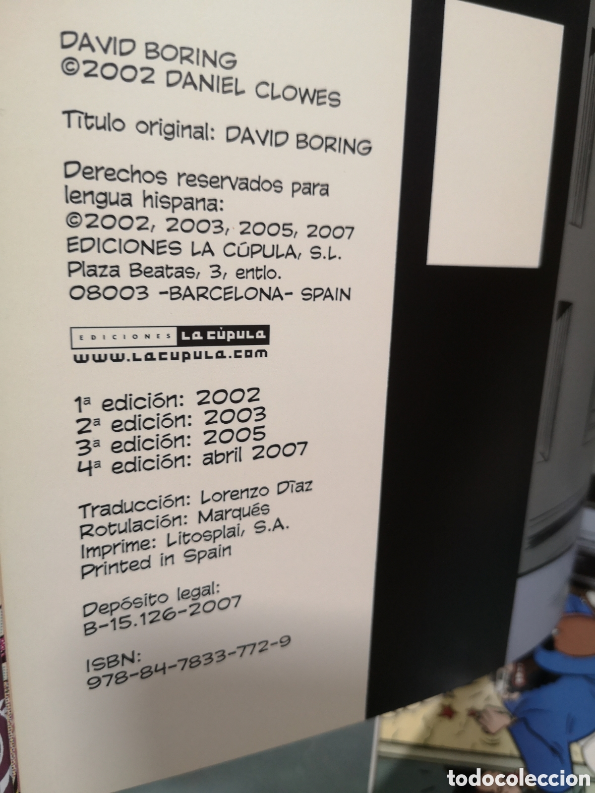C&oacute;mics: DAVID BORING - DANIEL CLOWES - NOVELA GR&Aacute;FICA - ENV&Iacute;O DESDE 1,95 &euro; - Foto 5
