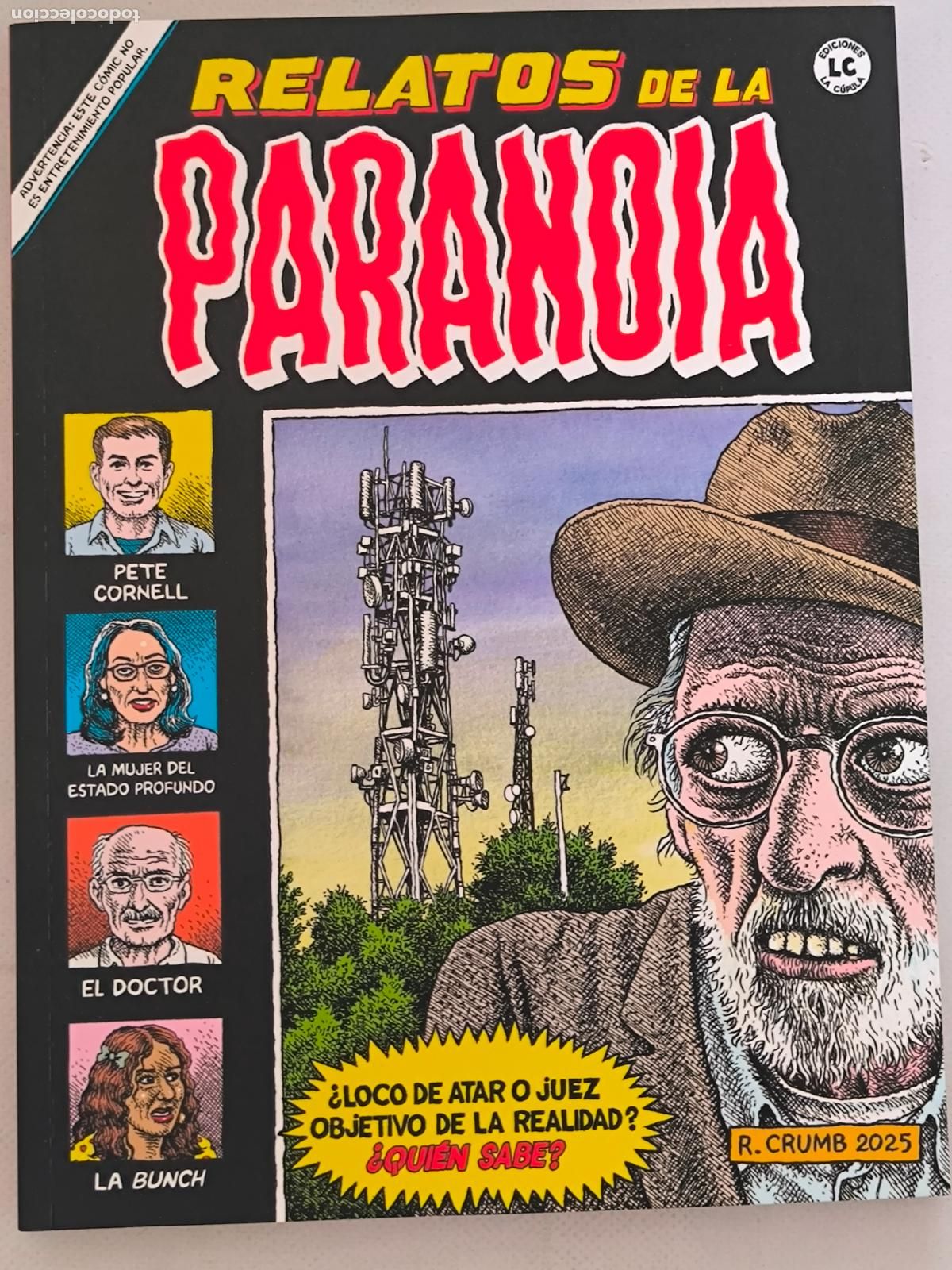 C&oacute;mics: RELATOS DE LA PARANOIA - ROBERT CRUMB - LA CUPULA - COMO NUEVO (AR)