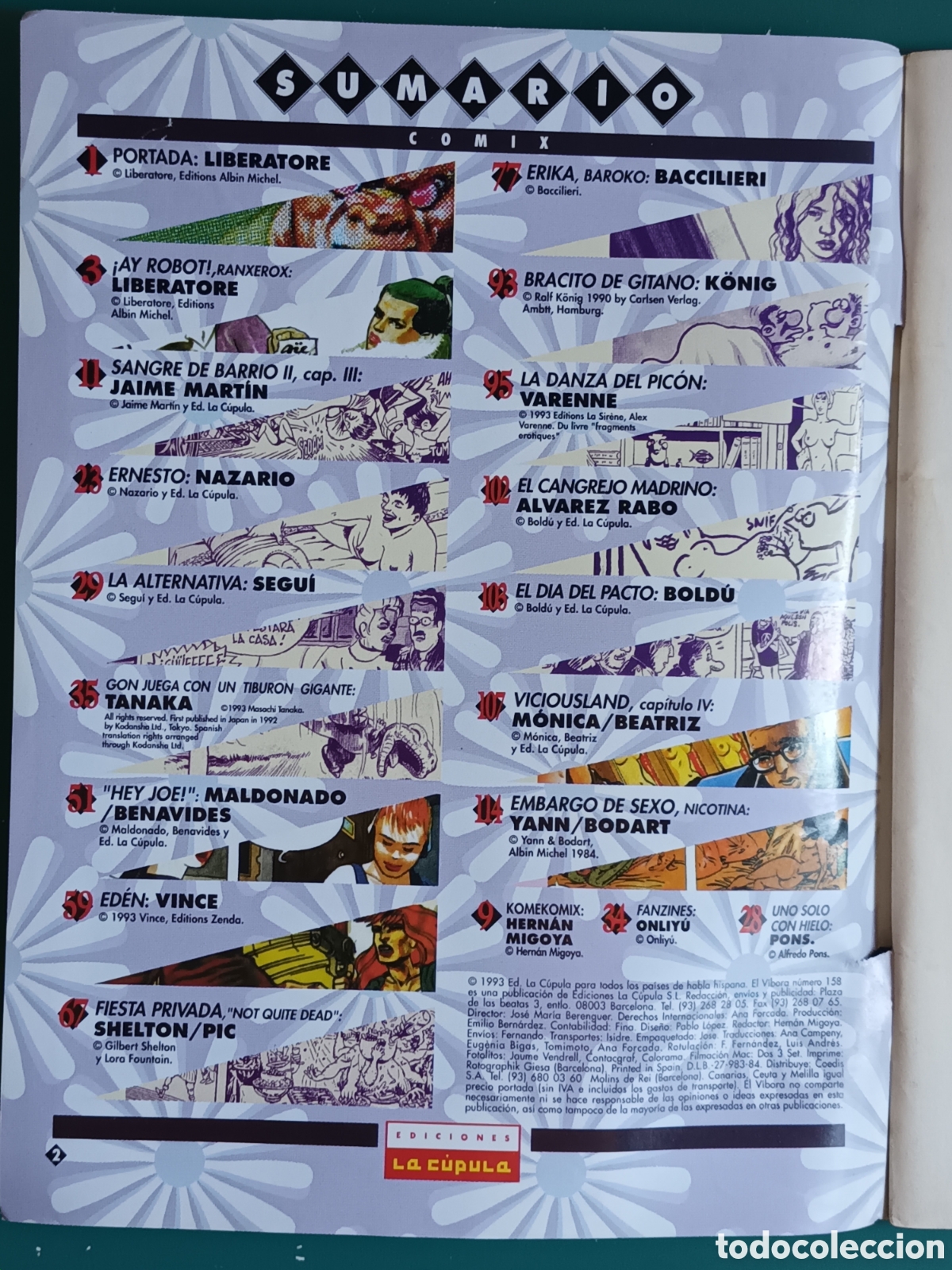 C&oacute;mics: El V&iacute;bora N&ordm; 158 LA CUPULA 1993 - Foto 2