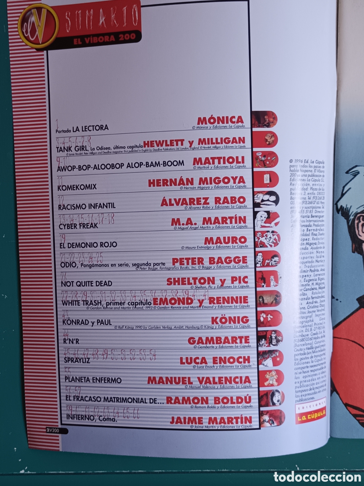 C&oacute;mics: El V&iacute;bora N&ordm; 200 LA CUPULA 1996 - Foto 2