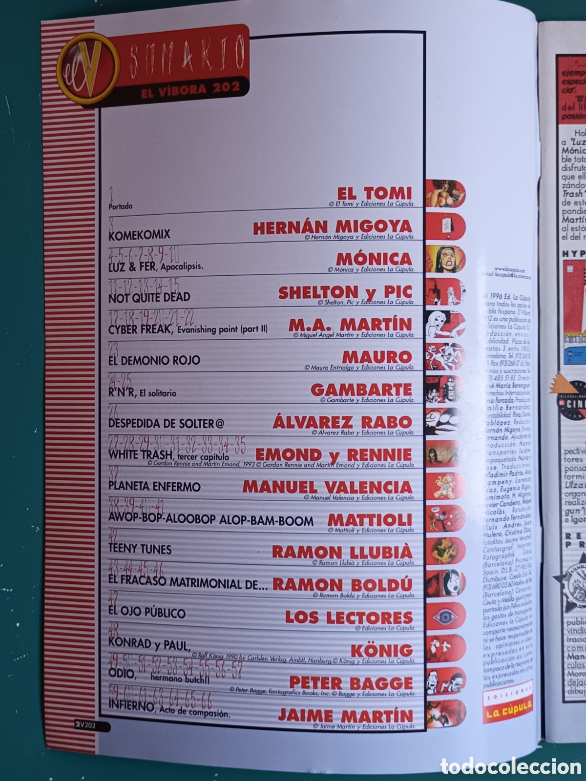 C&oacute;mics: El V&iacute;bora N&ordm; 202 LA CUPULA 1996 - Foto 2