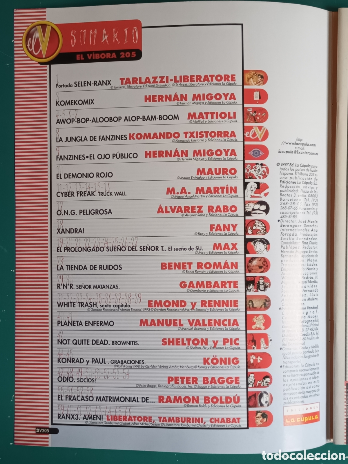 C&oacute;mics: El V&iacute;bora N&ordm; 205 LA CUPULA 1996 - Foto 2