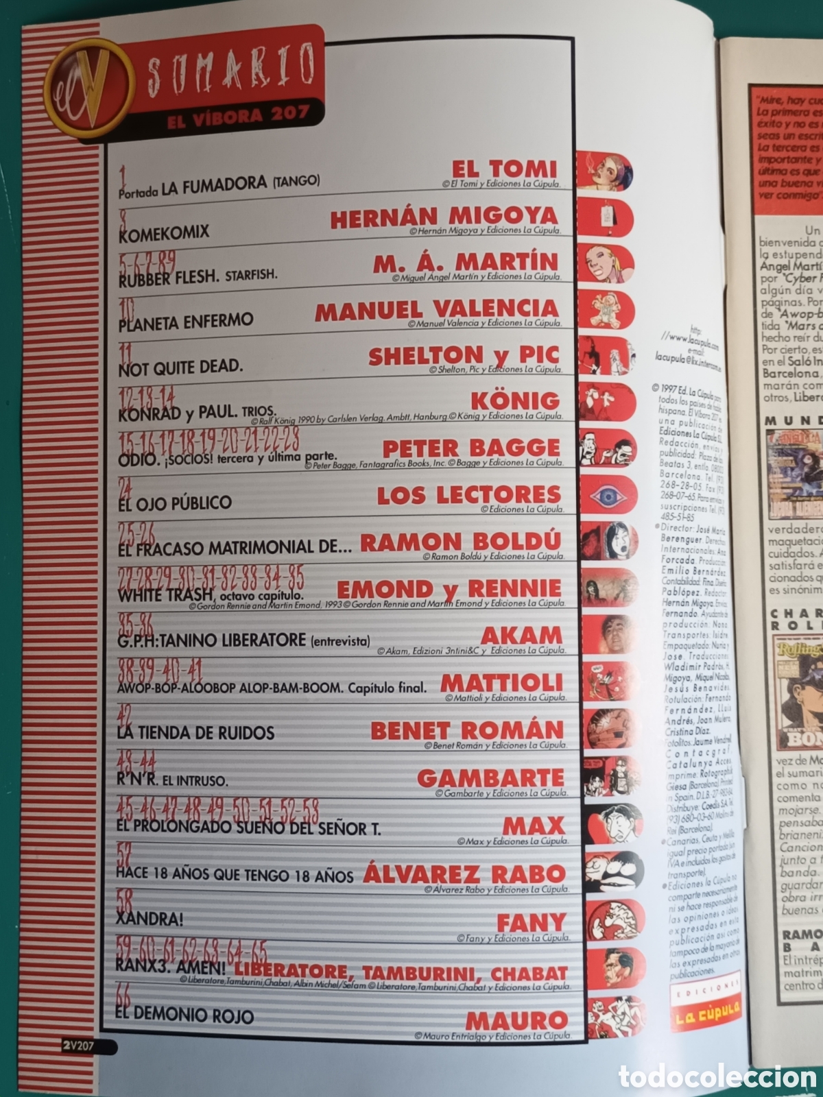 C&oacute;mics: El V&iacute;bora N&ordm; 207 LA CUPULA 1997 - Foto 2