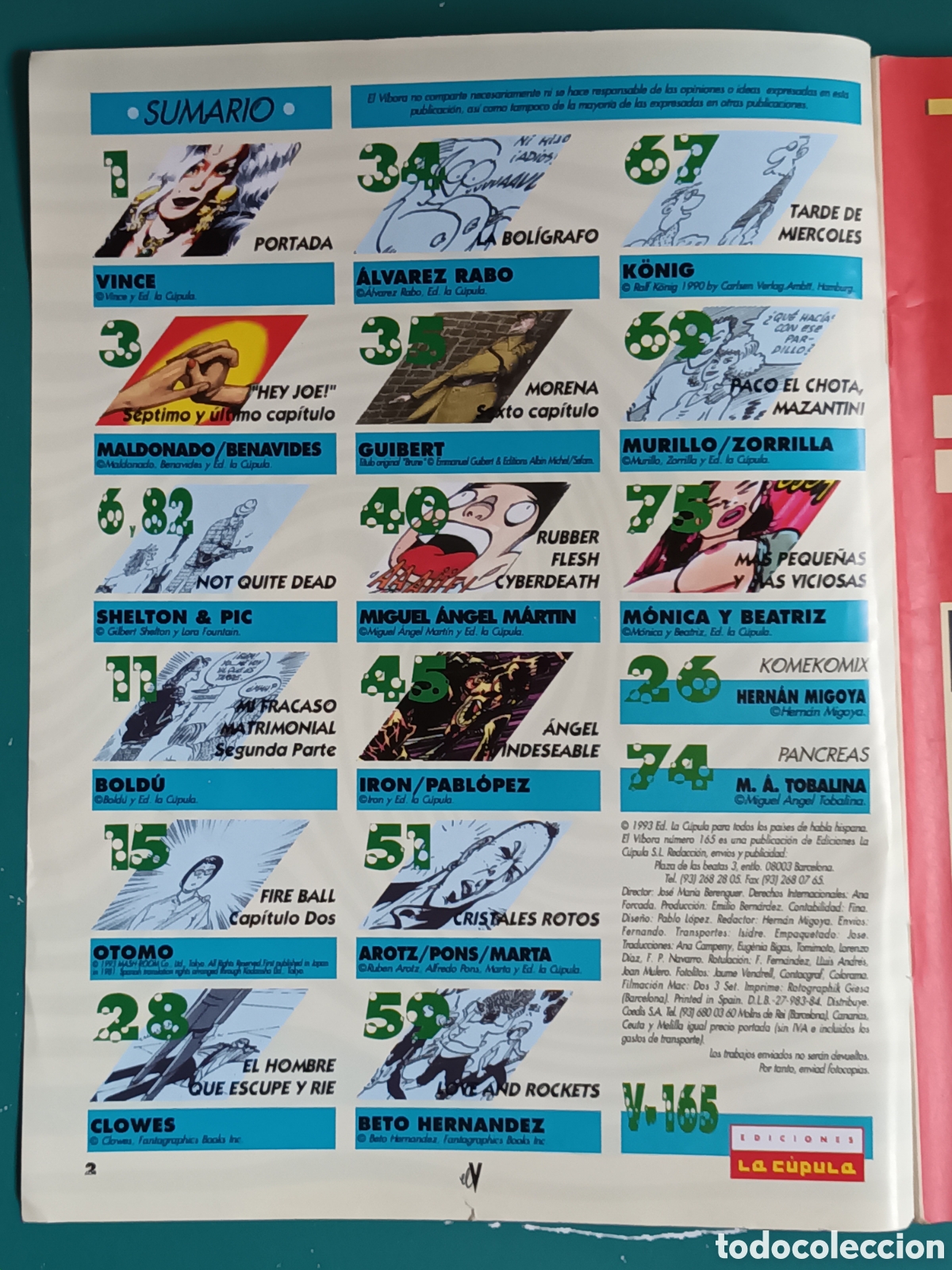 C&oacute;mics: El V&iacute;bora N&ordm; 165 LA CUPULA 1993 - Foto 2