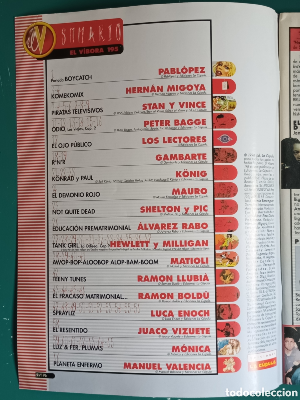 C&oacute;mics: El V&iacute;bora N&ordm; 196 LA CUPULA 1996 - Foto 2