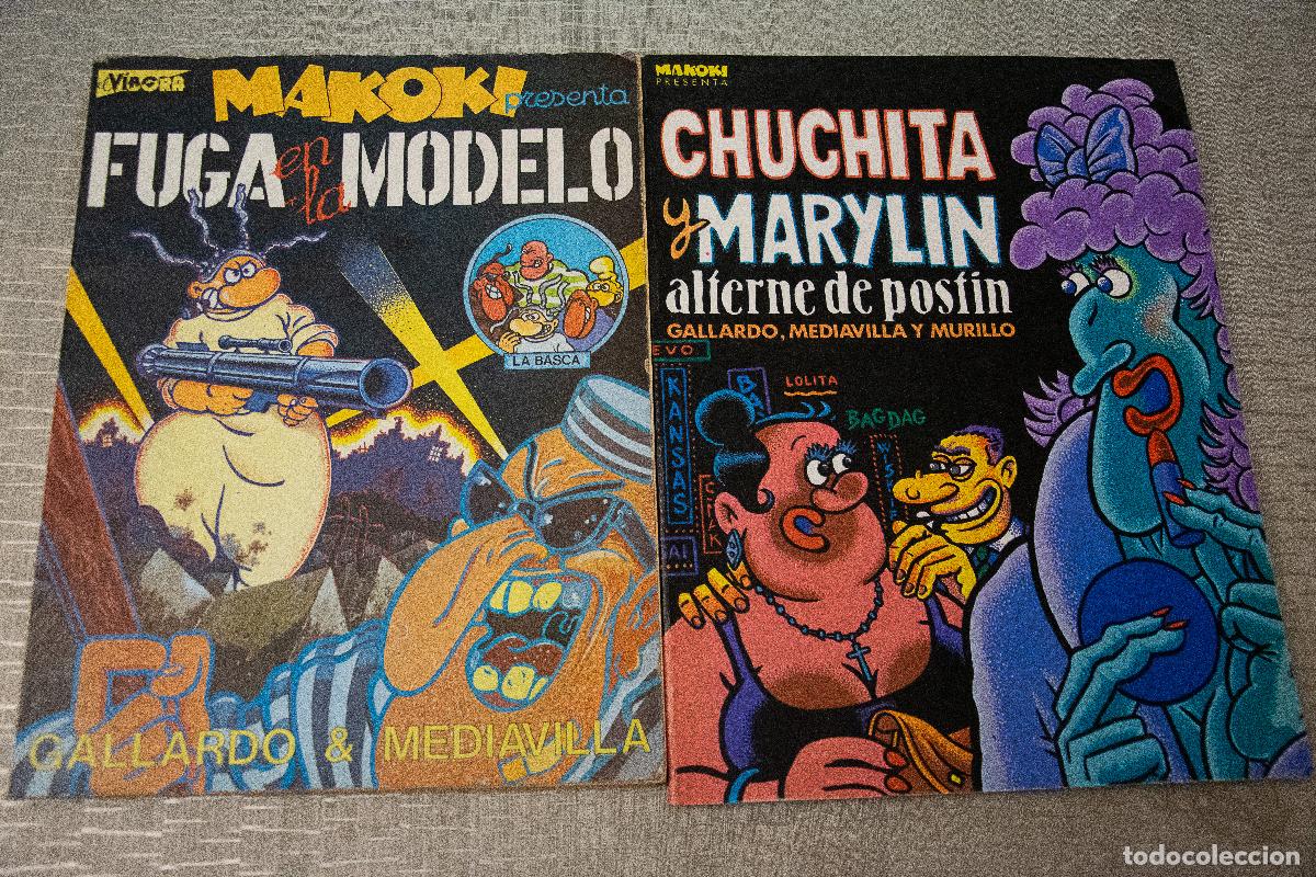 C&oacute;mics: LOTE GALLARDO Y MEDIAVILLA CON AUT&Oacute;GRAFO Y DIBUJO DE GALLARDO DE 1982 (VER) FUGA MODELO
