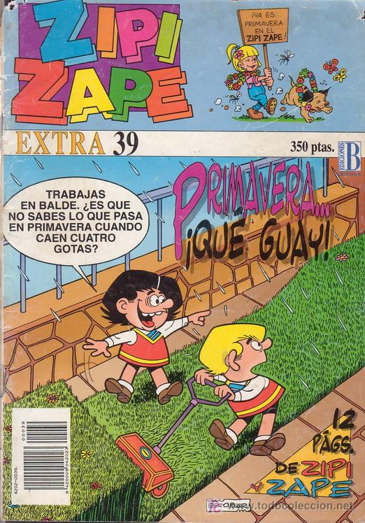 C&oacute;mics: ZIPI Y ZAPE EXTRA N&ordm; 39. Con aventura larga de Los Pitufos. Ediciones B. - Foto 1