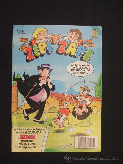 C&oacute;mics: ZIPI Y ZAPE - NUMERO 196 - 1987 - EDICIONES B - - Foto 1
