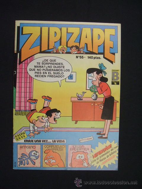 C&oacute;mics: ZIPI Y ZAPE - NUMERO 55 - EDICIONES B - 1.988 - - Foto 1