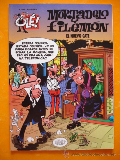C&oacute;mics: OLE ! MORTADELO Y FILEMON N&ordm; 80 EL NUEVO CATE . EDICIONES B . - Foto 1