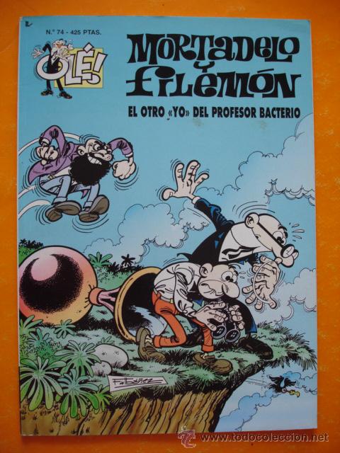 C&oacute;mics: OLE ! MORTADELO Y FILEMON N&ordm; 74 EL OTRO YO DEL PROFESOR BACTERIO . EDICIONES B . - Foto 1