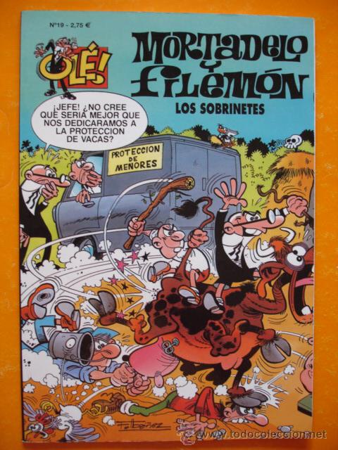 C&oacute;mics: OLE ! MORTADELO Y FILEMON N&ordm; 19 LOS SOBRINETES . EDICIONES B . - Foto 1