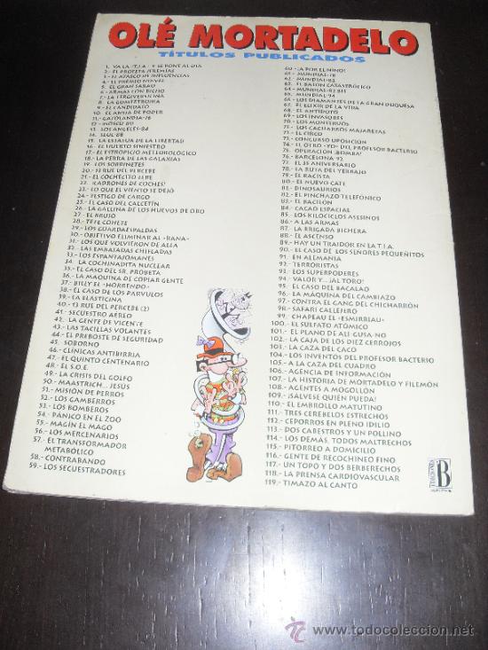 C&oacute;mics: MORTADELO Y FILEMON N&ordm; 8. OLE. EDICIONES B. 2&ordf; EDICION. PORTADA CON RELIEVE. - Foto 2