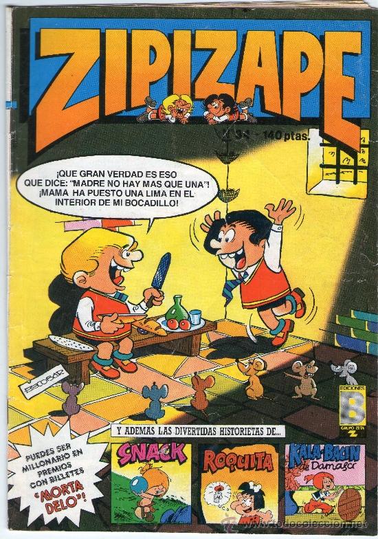 C&oacute;mics: ZIPIZAPE - N&ordm; 34 - CON BILLETES MORTADELO - EDICIONES B - A&Ntilde;O 1987. - Foto 1