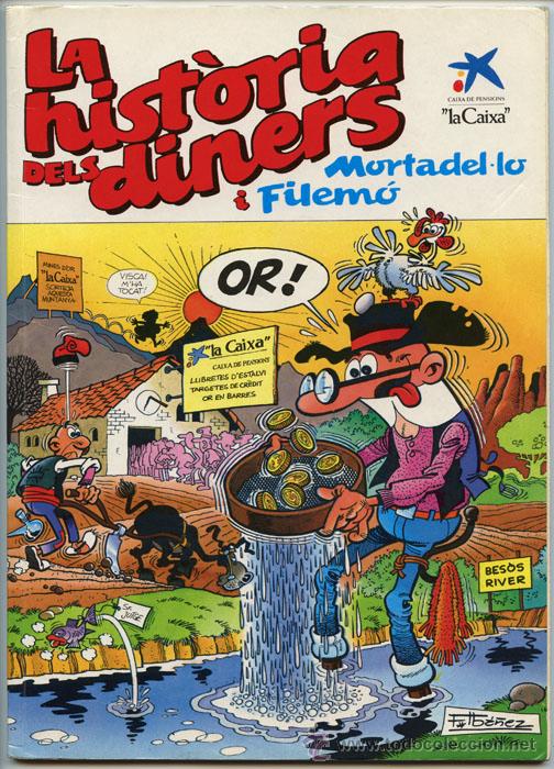C&oacute;mics: MORTADEL&middot;LO I FILEM&Oacute; - LA HIST&Ograve;RIA DELS DINERS - LA CAIXA / EDICIONES B - 1989 - Foto 1