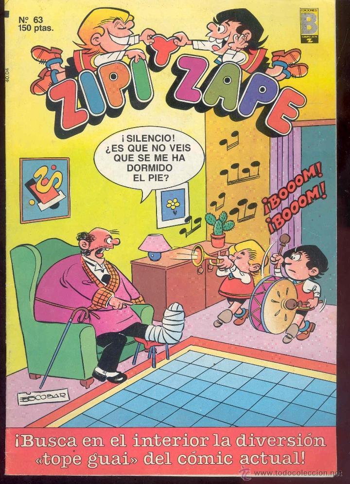 C&oacute;mics: ZIPI y ZAPE N&ordm; 63 -1988 - EDICIONES B - Foto 1