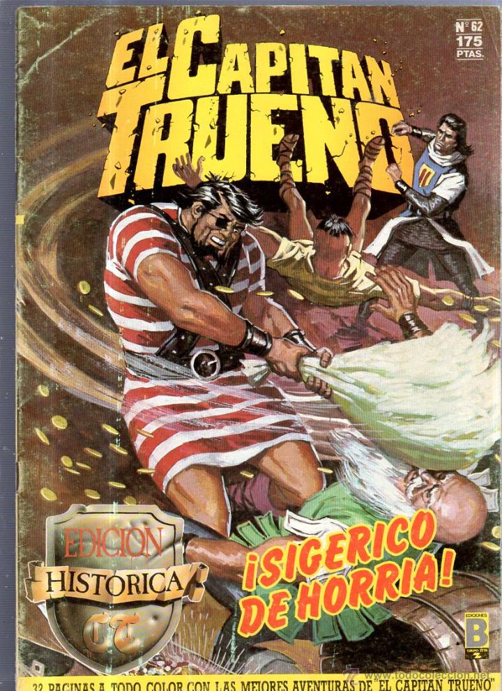 C&oacute;mics: EL CAPITAN TRUENO. EDICIONES B. N&ordm; 62. SIGERICO DE HORRIA - Foto 1