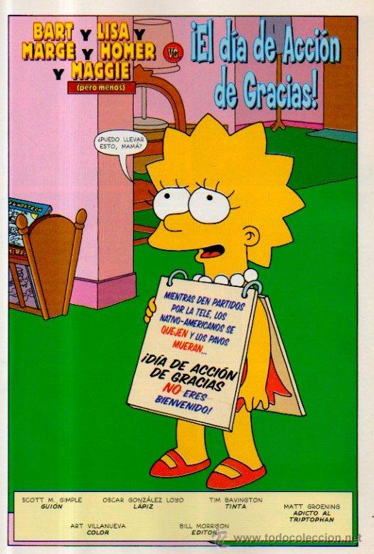 C&oacute;mics: C&Oacute;MIC SIMPSON &iexcl;EL D&Iacute;A DE ACCI&Oacute;N DE GRACIAS! THE SIMPSONS. C&Oacute;MICS BONGO GROUP. EDICIONES B, 2004 - Foto 2