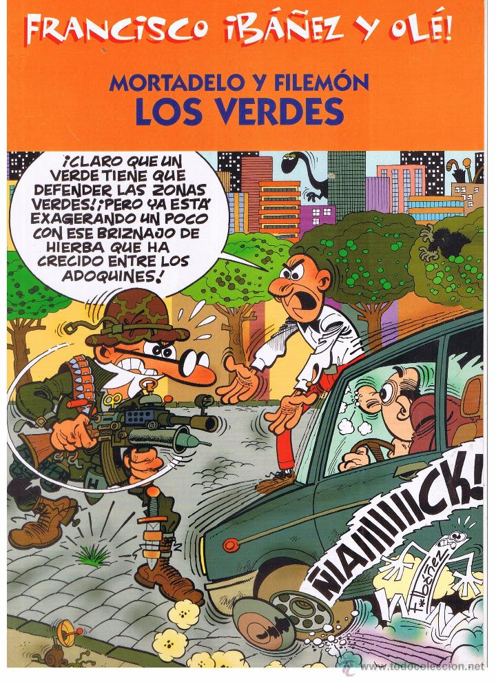 C&oacute;mics: FRANCISCO IBA&Ntilde;EZ Y OL&Eacute;!. MORTADELO Y FILEM&Oacute;N. LOS VERDES.  EDICIONES B. 2003. (ST) - Foto 1