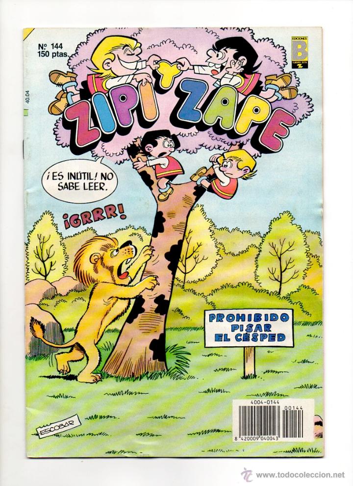 C&oacute;mics: ZIPI Y ZAPE N&ordm; 144 ** EDICIONES B ** 150 PTAS - Foto 1