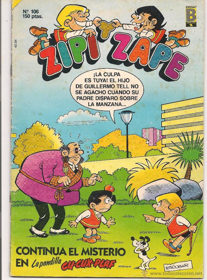 C&oacute;mics: ZIPI Y ZAPE. N&ordm; 106. EDICIONES B. 1989. (ST) - Foto 1