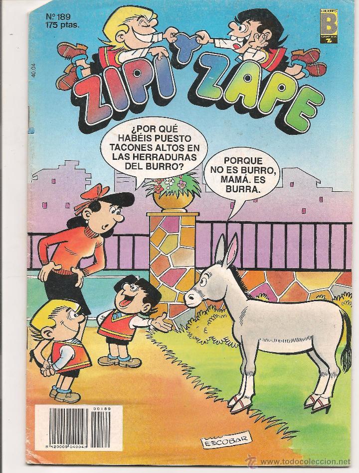 C&oacute;mics: ZIPI Y ZAPE. N&ordm; 189. EDICIONES B.  (ST) - Foto 1