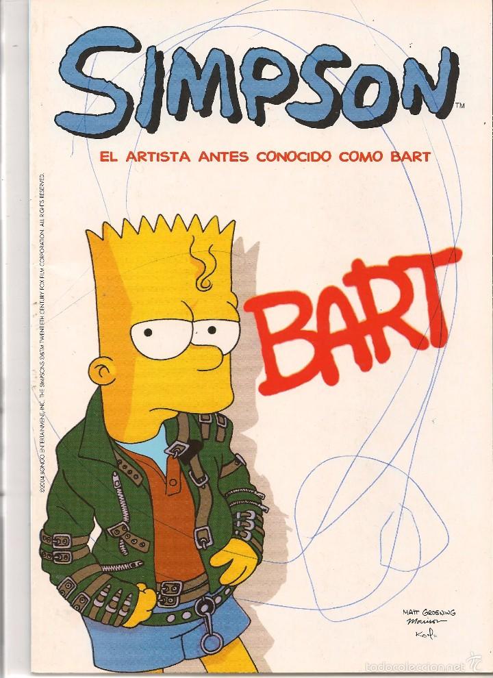 C&oacute;mics: SIMPSON . EL ARTISTA ANTES CONOCIDO COMO BART.  EDICIONES B. 2004. (C/A48) - Foto 1