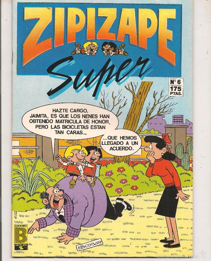 C&oacute;mics: ZIPI Y ZAPE.SUPER.  N&ordm; 6. EDICIONES B. 1987. (RF.MA) C/8 - Foto 1