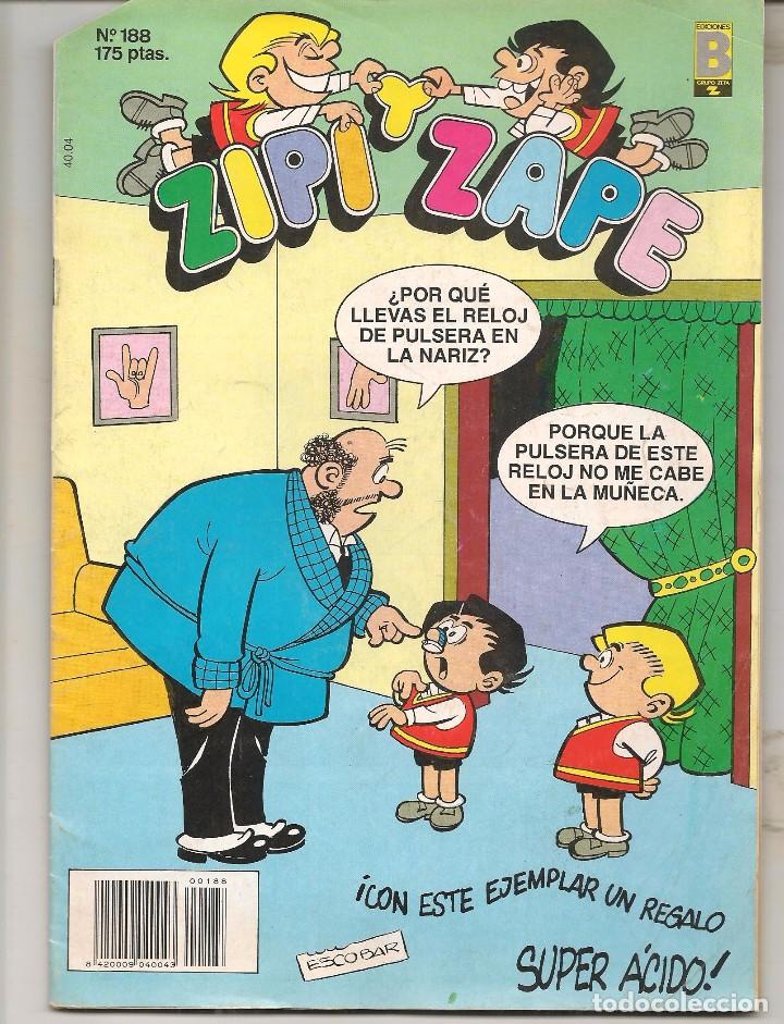 C&oacute;mics: ZIPI Y ZAPE. N&ordm; 188. EDICIONES B.  (ST/) - Foto 1