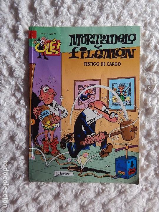 C&oacute;mics: OLE - MORTADELO Y FILEMON N. 24 - TESTIGO DE CARGO - Foto 1
