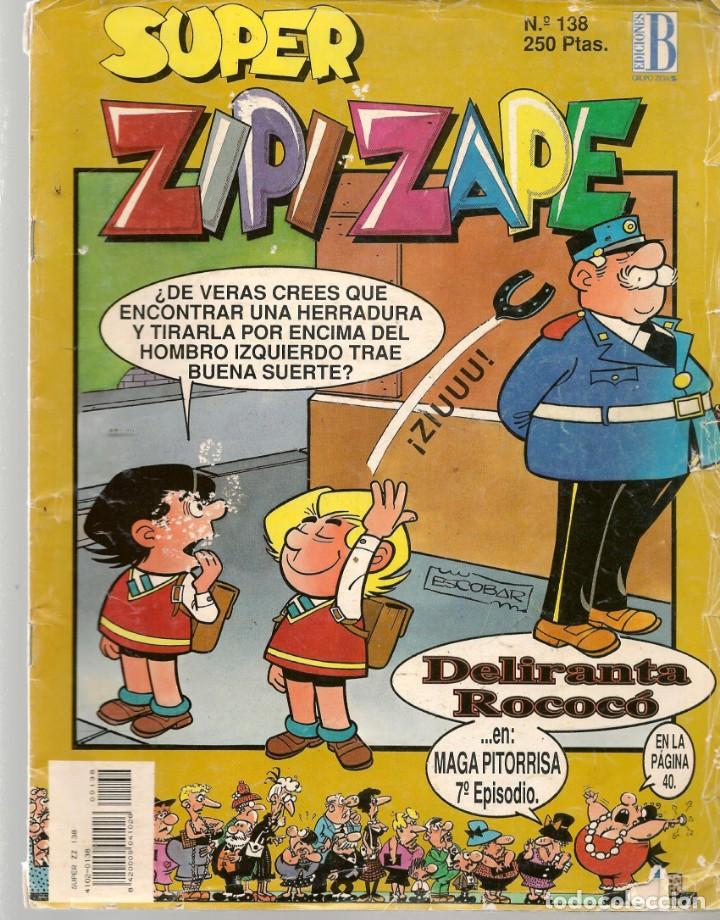 C&oacute;mics: SUPER ZIPI  ZAPE. N&ordm; 138.  EDICIONES B. (ST/MG10) - Foto 1
