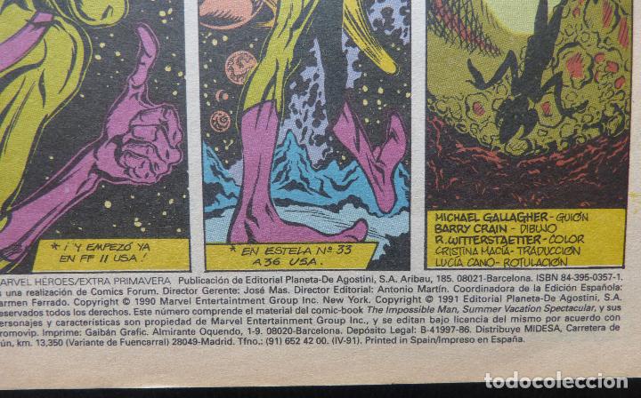 C&oacute;mics: Comic Marvel herores,Comics Marvel,Numero EXTRA PRIMAVERA,1991 N&uacute;meros: Extra Primavera - Foto 2