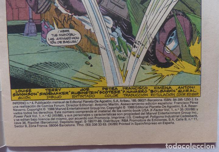 C&oacute;mics: Comic Factor X-INFERNO,Comics Forum,1989,Marvel, Stan Lee, Numero 4 - Foto 2