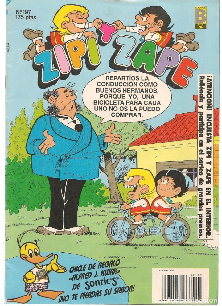 C&oacute;mics: ZIPI Y ZAPE. N&ordm; 197. EDICIONES B. 1991. (ST/A00) - Foto 1