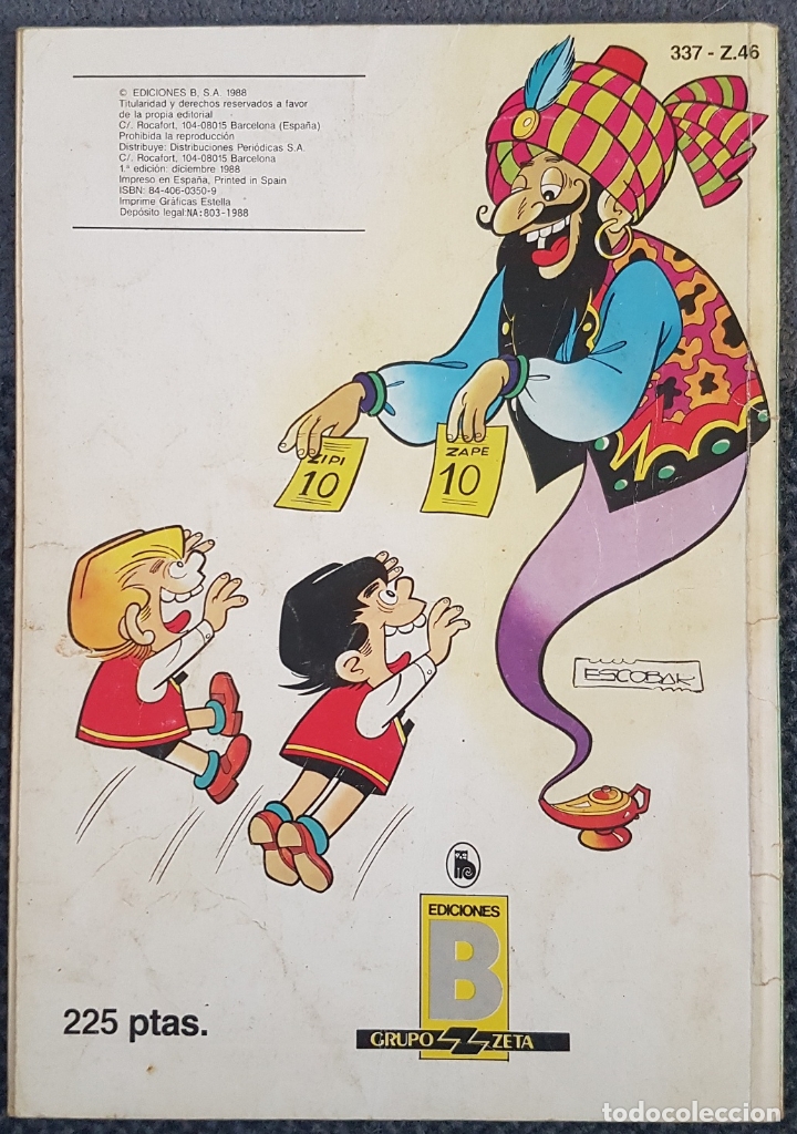 C&oacute;mics: Zipi y Zape #337 (Ediciones B, 1988) - Foto 2