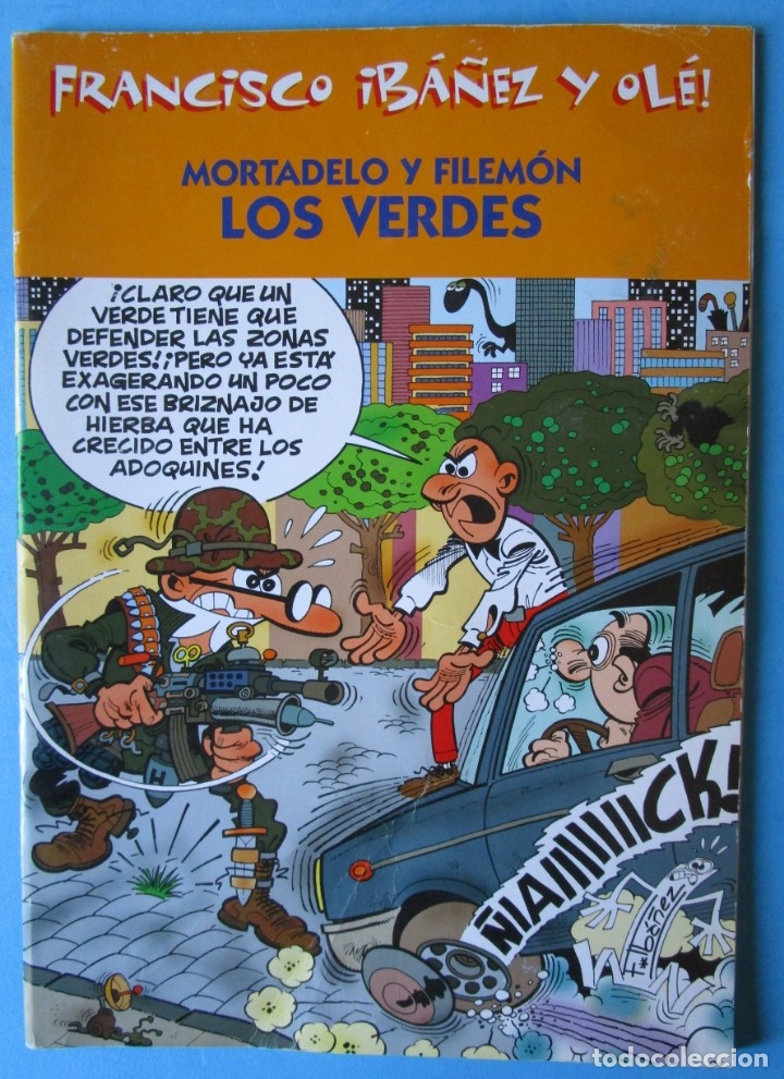 C&oacute;mics: FRANCISCO IBA&Ntilde;EZ Y OL&Eacute;. MORTADELO Y FILEM&Oacute;N. LOS VERDES. EDICIONES B. 2001 - Foto 1
