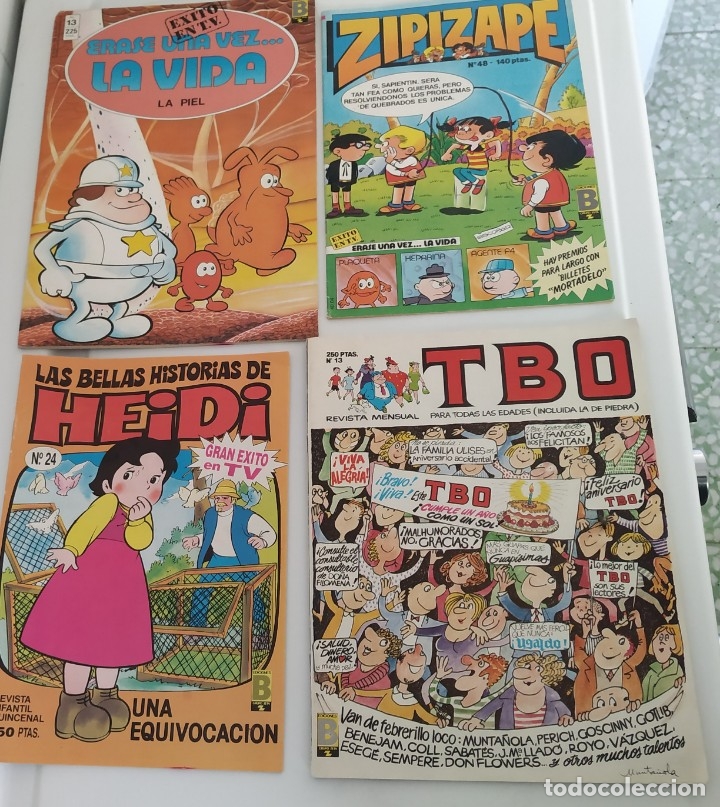 C&oacute;mics: Lote de 4 tebeos: Heidi, TBO, Zipi y Zape, &Eacute;rase.. - Foto 1