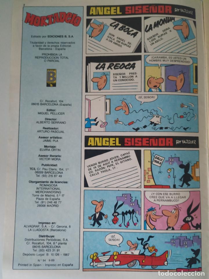 C&oacute;mics: Mortadelo. N&deg; 94. Ediciones B. 1987 - Foto 2