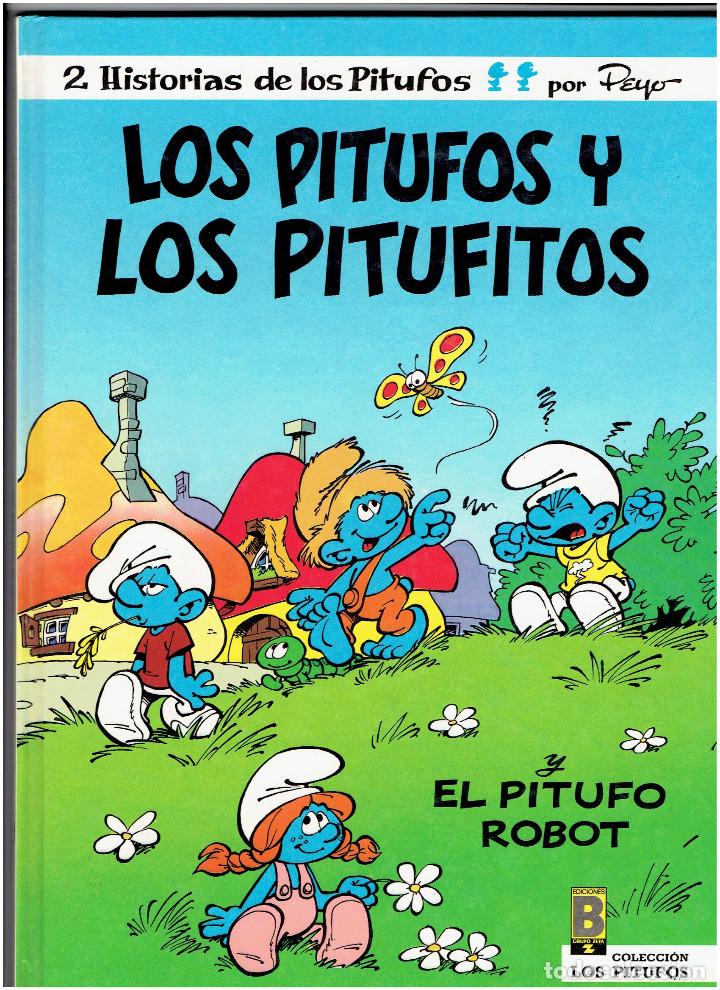 C&oacute;mics: * Colecci&oacute;n Los Pitufos n&ordm; 13 * Los Pitufos y los Pitufitos & El Pitufo Robot * Ediciones B 1990 * - Foto 1