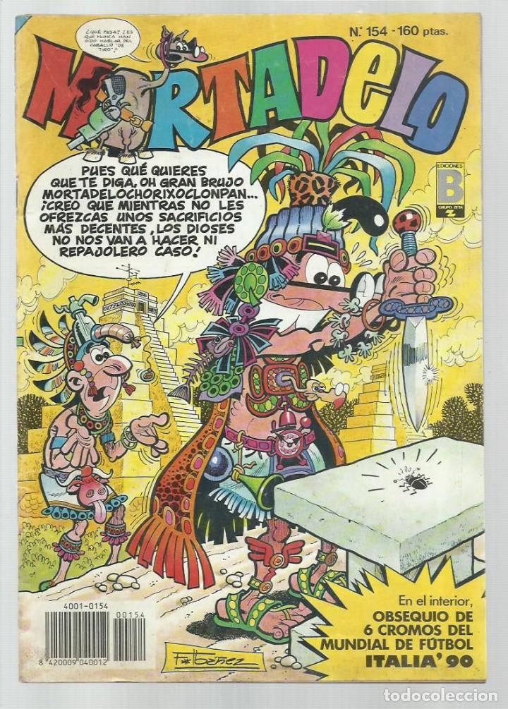 C&oacute;mics: Mortadelo 154, 1990, Ediciones B, buen estado. Contiene cromos - Foto 1