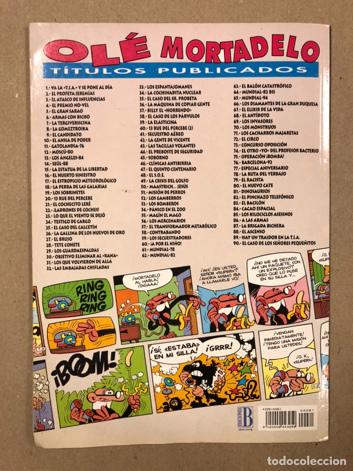 C&oacute;mics: MORTADELO Y FILEM&Oacute;N N&deg; 81 &ldquo;DINOSAURIOS&rdquo; (EDICIONES B 1994). - Foto 5