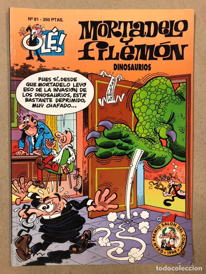 C&oacute;mics: MORTADELO Y FILEM&Oacute;N N&deg; 81 &ldquo;DINOSAURIOS&rdquo; (EDICIONES B 1994). - Foto 1