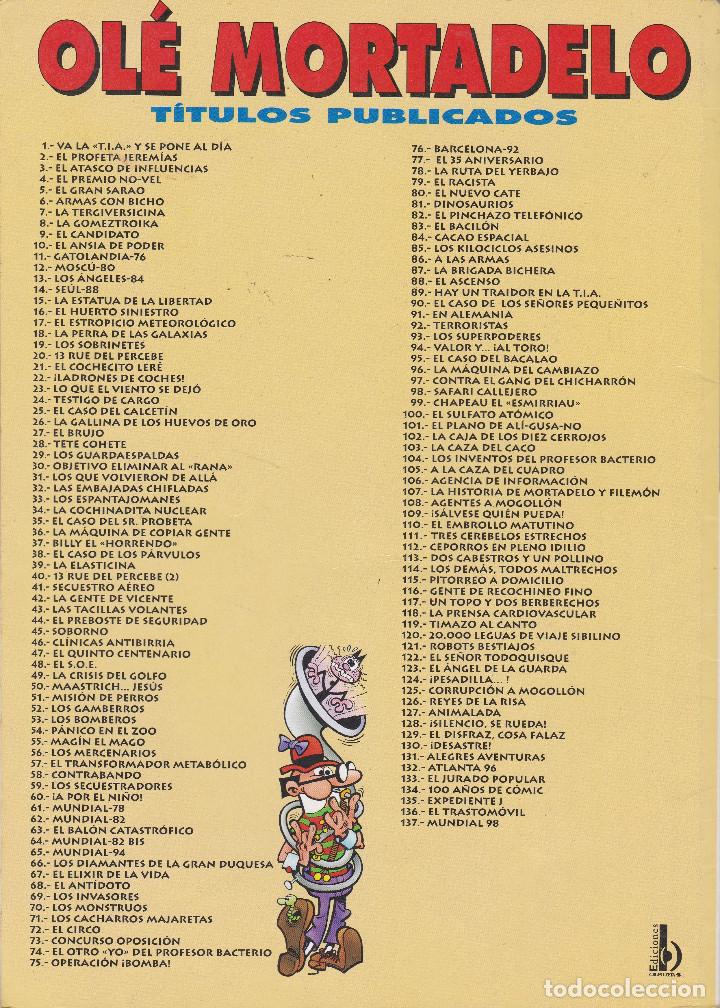 C&oacute;mics: MORTADELO Y FILEMON: EL CASO DEL SE&Ntilde;OR -PROBETA. EDITADO 1998 POR EDICIONES B. - Foto 2