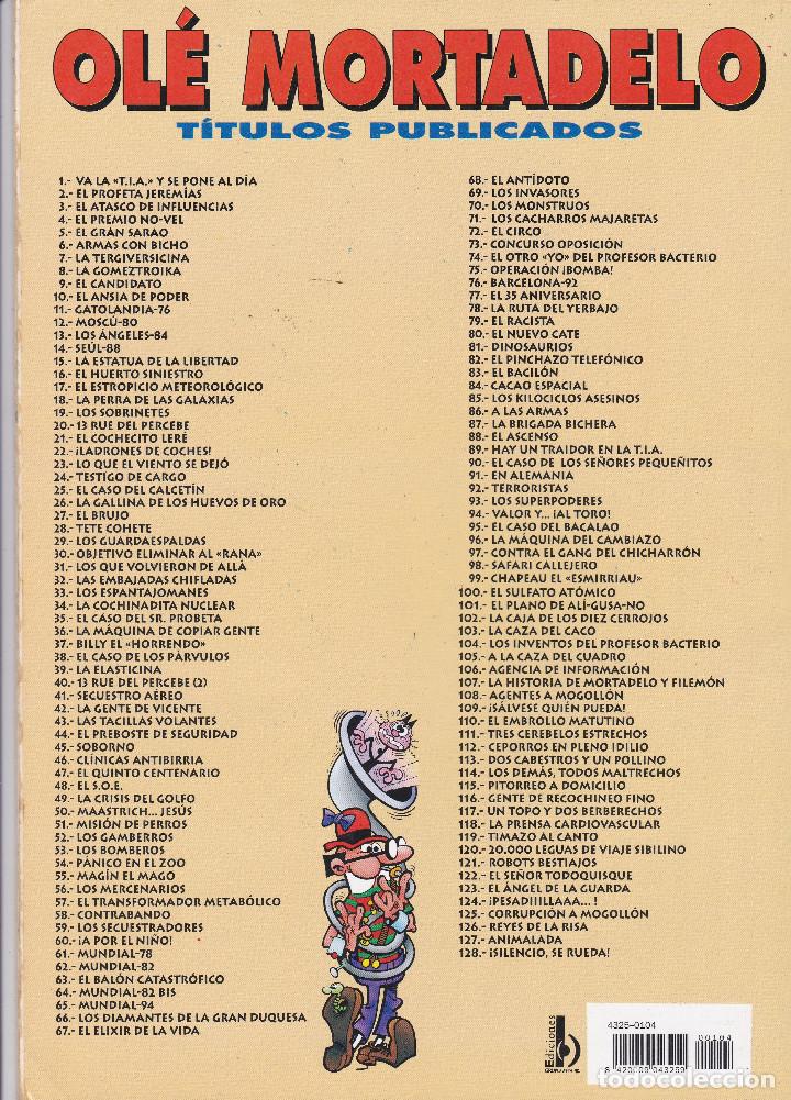 C&oacute;mics: MORTADELO Y FILEMO: LOS INVESTOS DEL PROFESOR BACTERIO. EDICIONES B 1998. - Foto 2
