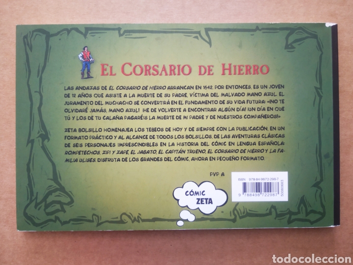 Cómics: El Corsario de Hierro, por Ambrós y Víctor Mora (Ediciones B, 2009). Cómic Zeta. - Foto 2 - 284720513
