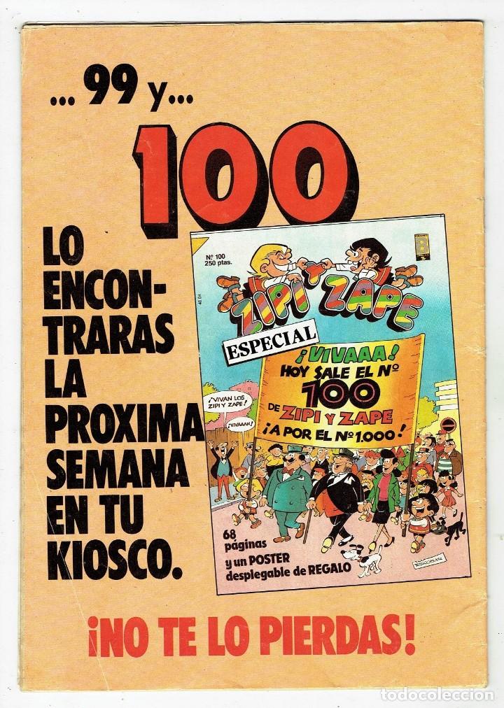 C&oacute;mics: ZIPI Y ZAPE N&ordm; 99 - EDICIONES B - 1987 - Foto 2