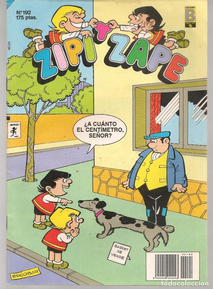 C&oacute;mics: ZIPI ZAPE. N&ordm; 192. EDICIONES B. (C/A100) - Foto 1