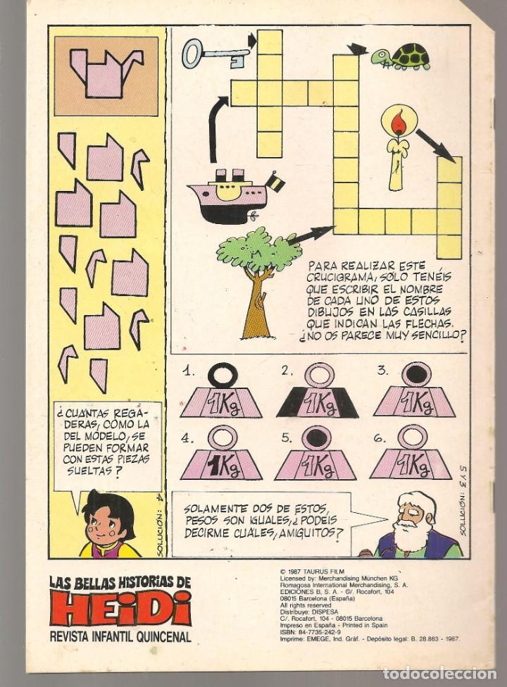 C&oacute;mics: LAS BELLAS HISTORIAS DE HEIDI. N&ordm; 7. EDICIONES B. 1987. (C/A53) - Foto 2
